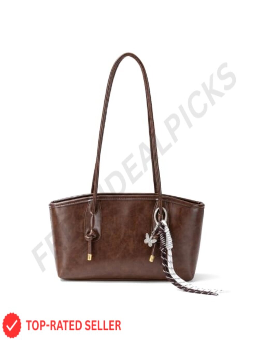 Vintage Shoulder Bag for Women Adjustable Knot Strap PU Leather Satchel